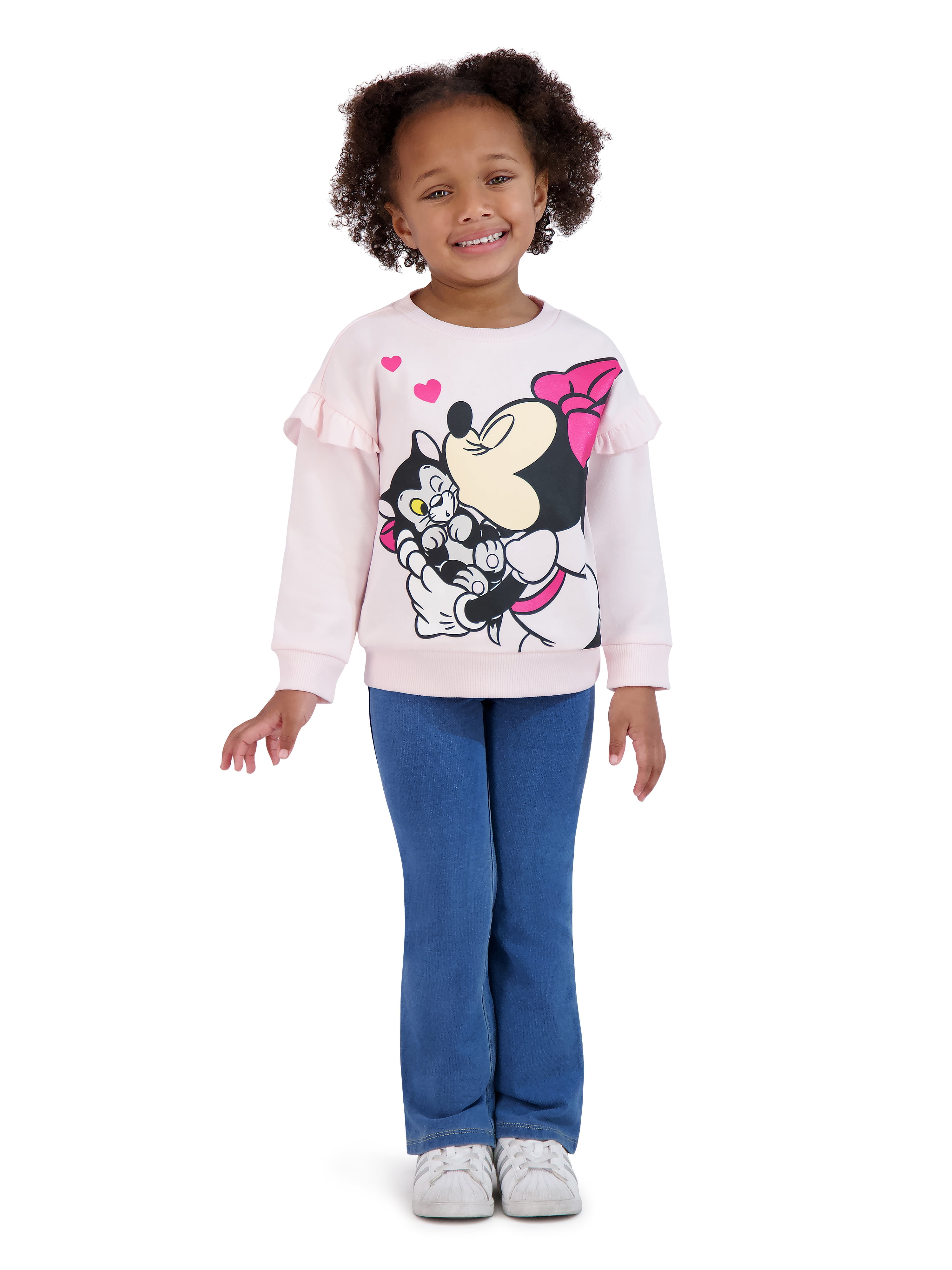 Minnie Mouse Toddler Girls Valentine Fleece Sweatshirt, Sizes 12M-5T