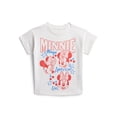 thumbnail image 1 of Minnie Mouse Toddler Graphic Americana Crewneck Tee with Short Sleeves, Sizes 12M-5T, 1 of 6