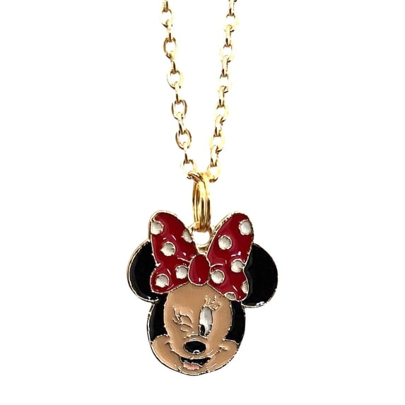 Minnie Mouse Winking Cartoon Necklace