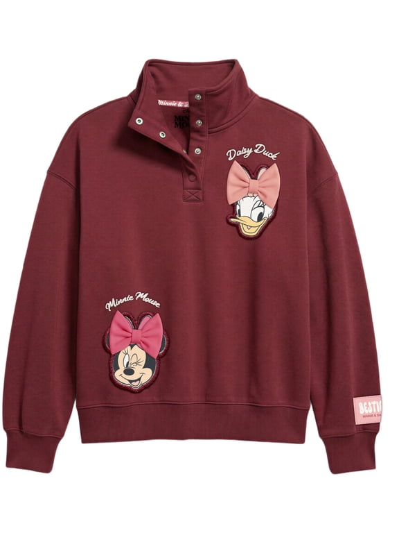 Womens Quarter Snap Pullover, Sizes XS-3XL