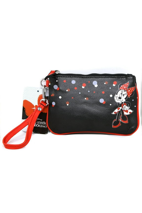 Minnie Mouse Wristlet 1 Zipper Inside with Hangtag