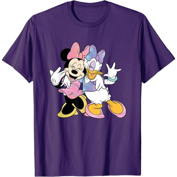Minnie Mouse and Daisy Duck Best Friends DTG Print Unisex T-Shirt,Purple Color,Size 2T