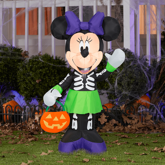 Minnie Mouse in Skeleton Suit Airblown Inflatable