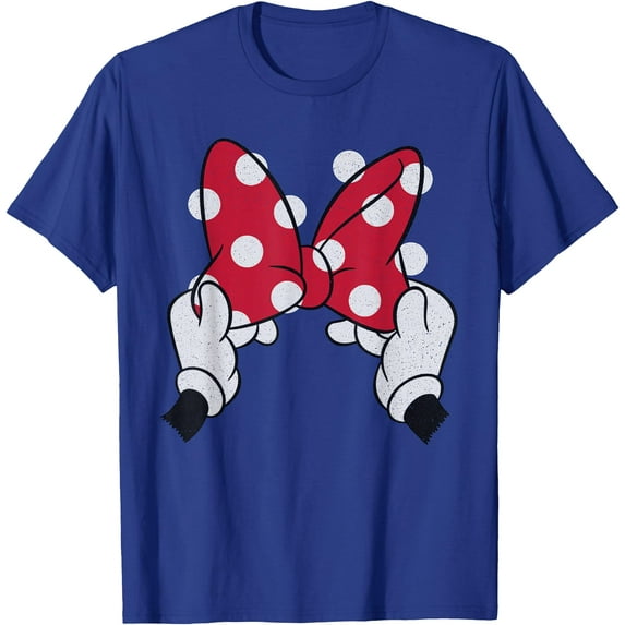Minnie Mouse's Red Polka Dot Bow DTG Print Unisex T-Shirt,Royal Blue Color,Size 2XL