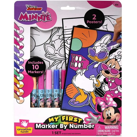 Minnie My First Marker by Number in Envelope- 2 posters, 10 markers