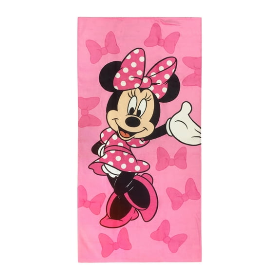 Minnie Pretty In Pink 28X58 Beach Towel