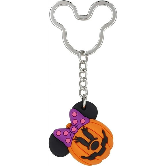 Disney Minnie Pumpkin Keychain Icon Ball - Disney Minnie Pumpkin Backpack Keychains for Boys and Girls, Cute Halloween Keychain Accessories for Purse, Key Ring Charms for Minnie Mouse Fans - 3 Inches