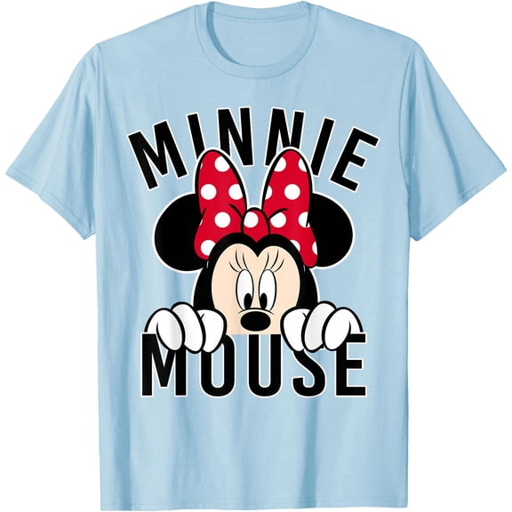 Minnie Rock the Dots Peeking DTG Print Unisex T-Shirt