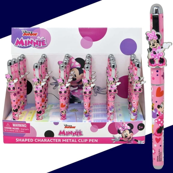 Minnie Shaped Character Metal Clip Pen -12 PCS ONLY