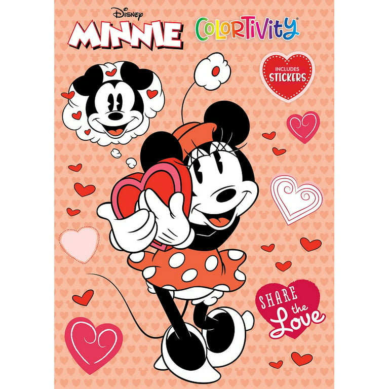 Minnie Valentine 48pg Colortivity W Stickers