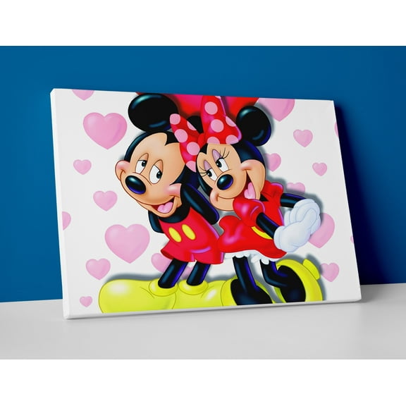 Minnie and Mickey Mouse Poster or Canvas Wall Art
