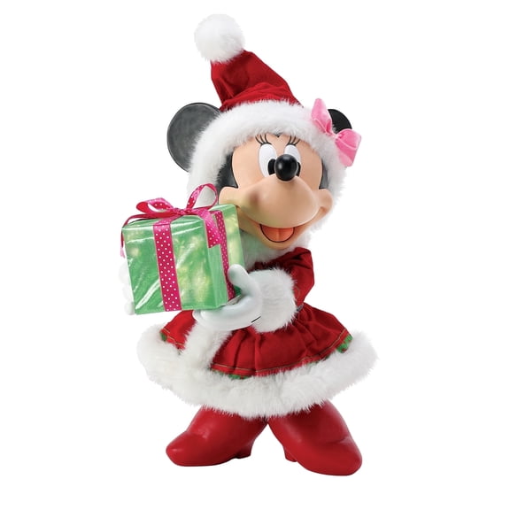 Department 56 Possible Dreams Minnie's Big Gift Multicolor Christmas Lit Minnie Mouse Disney Figurine 17in H