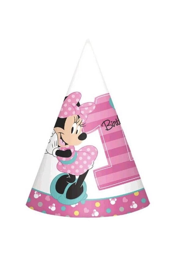 Minnie's Fun To Be one paper Cone Hats (8 Count)