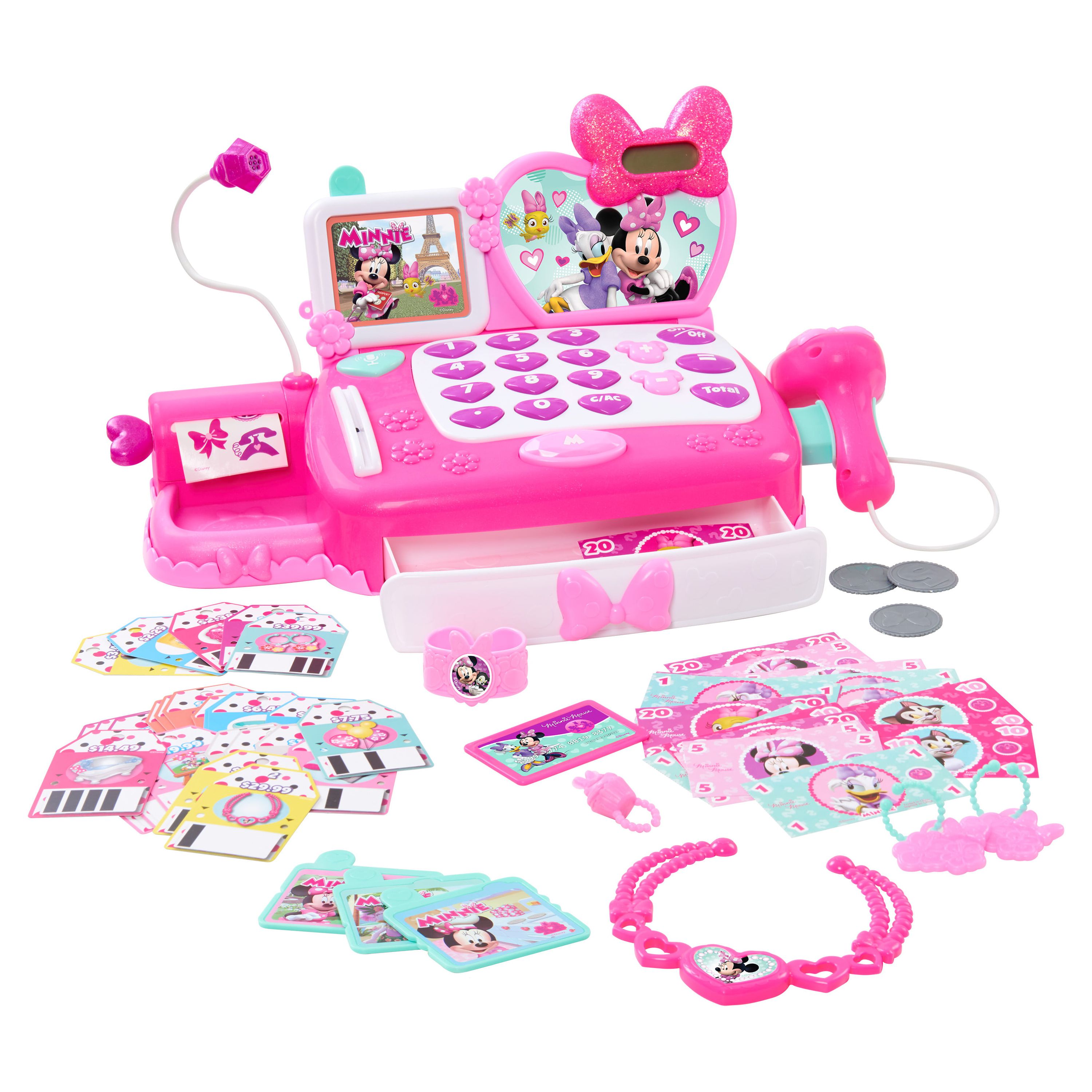 Minnie's Happy Helpers Shop N' Scan Talking Cash Register, Role Play, Ages 3 Up, by Just Play - image 1 of 7