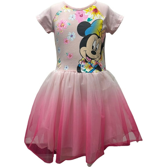 Minnie with Flowers Disney Girls Toddler Tutu Dress, 2T-4T (Girl's)