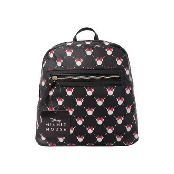 Minniee Mouse All over Print Backpack for Kids - 10" Black Shoulder Backpack for All Occasion