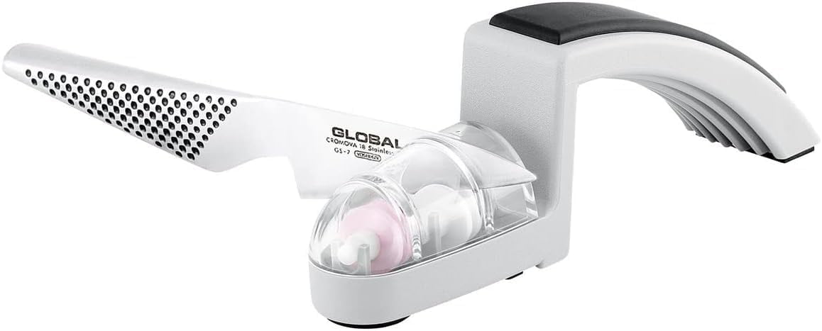 Compact Grey and Black 2-Stage Ceramic Knife Sharpener