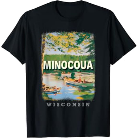 Minocqua Wisconsin WI Lake Life SD306 T-Shirt