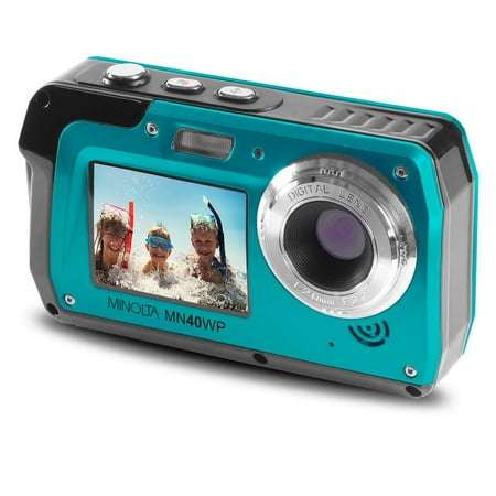 Minolta - MN40WP 48.0 Megapixel Waterproof Digital Camera - Blue