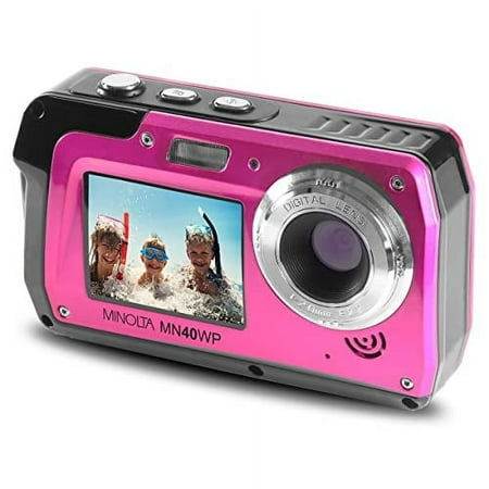 Minolta - MN40WP 48.0 Megapixel Waterproof Digital Camera - Pink