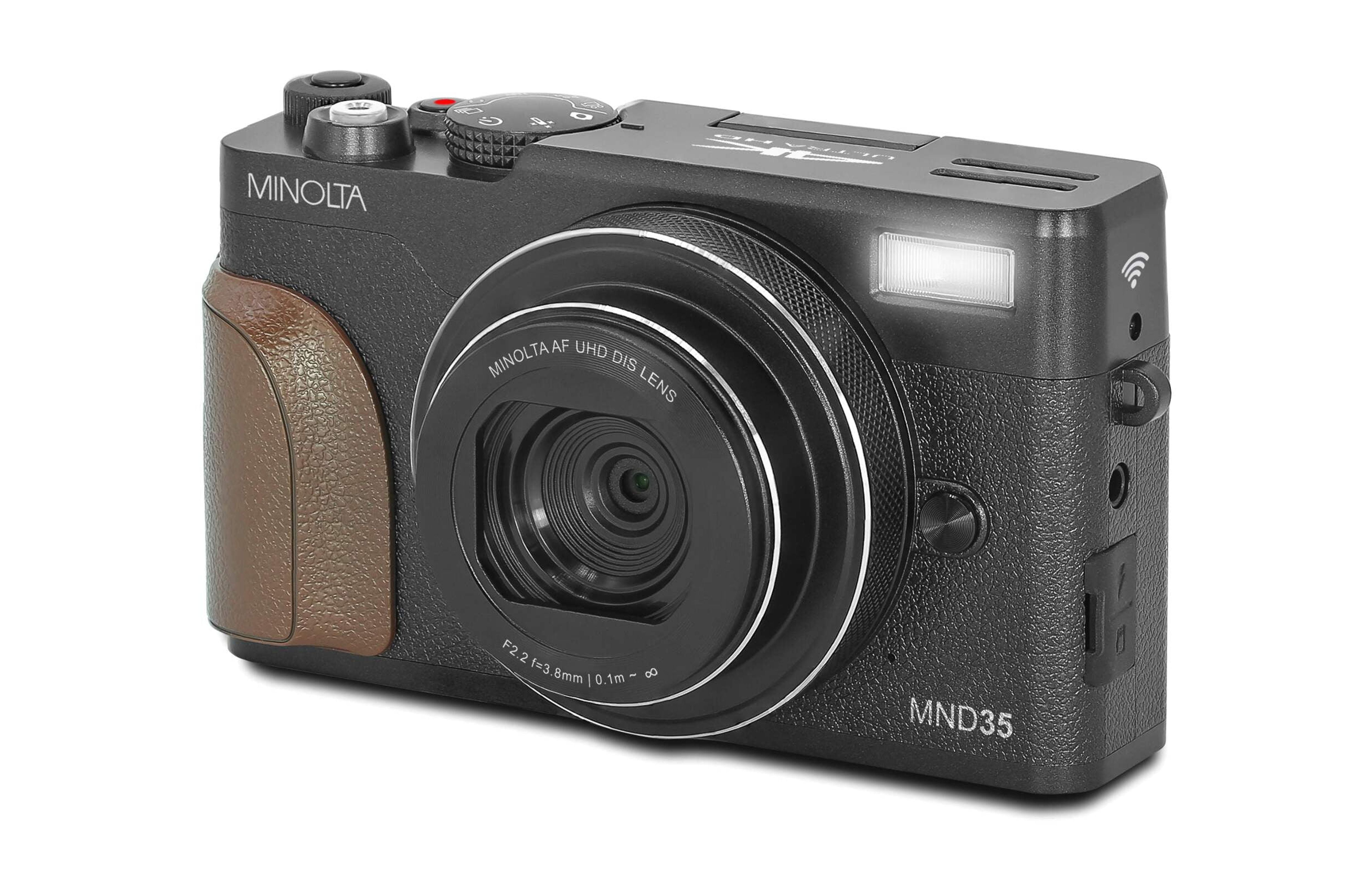 Minolta MND35 64MP 4K Ultra HD Wi-Fi Digital Camera, Black