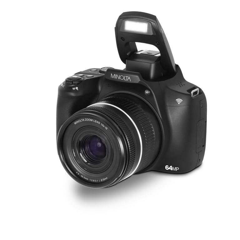Minolta MNB10Z 64 MP 4K Ultra HD Bridge Camera with 10x Optical Zoom - Black Minolta MNB10Z 64 MP 4K Ultra HD Bridge Camera with 10x Optical Zoom - Black