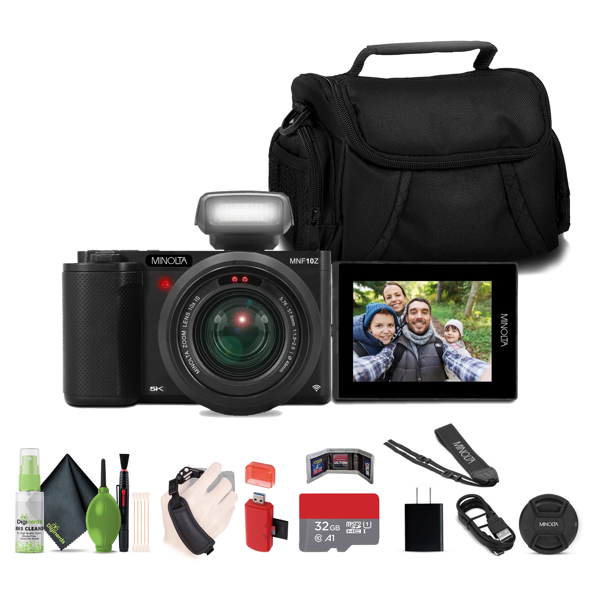 Minolta 72MP Camera w/10x Optical Zoom, Black - Walmart.com