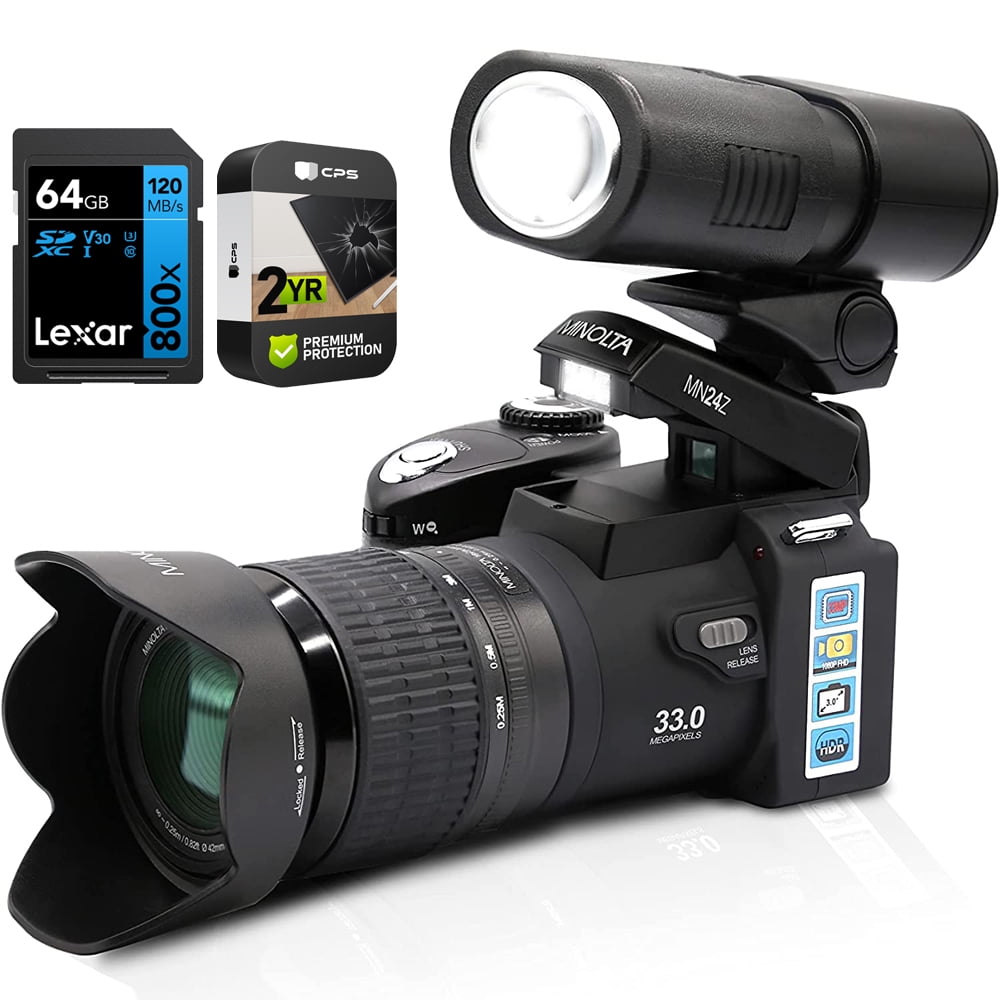 Minolta MN24ZBK 33MP 1080p HD Digital Camera with Interchangeable Lens