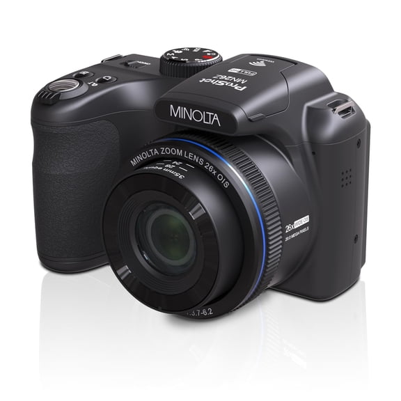 Minolta MN26Z Pro Shot 20 MP 1080P FHD Bridge Camera with 26x Optical Zoom - Black