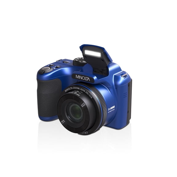 Minolta MN26Z 20 MP / 1080P FHD Bridge Camera w/26x Optical Zoom (Blue)