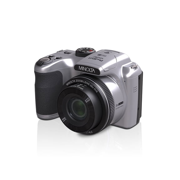 Minolta MN26Z 20 Mega Pixels 26x Optical Zoom Digital Camera with 1080p FHD Video, Silver