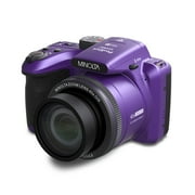 Minolta 20 Mega Pixels 40x Optical Zoom Digital Camera with 1080p FHD Video, Purple