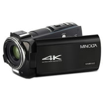 Minolta MN4K100Z-BK 4K Ultra HD 36x Digital Zoom Video Camcorder with Rechargeable Battery (Black)