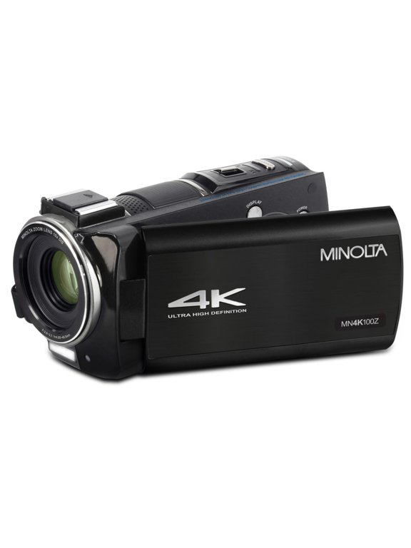 MN4K100Z-BK 4K Ultra HD 36x Digital Zoom Video Camcorder with Rechargeable Battery (Black)