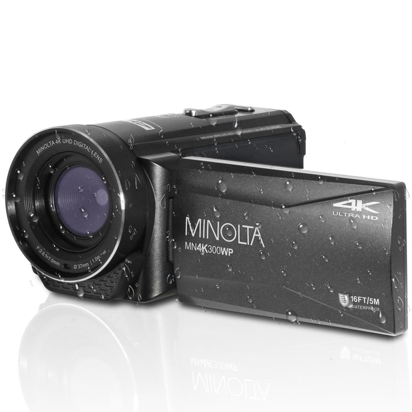 Supreme Minolta MN4K300WP 4Kビデオカメラ Minolta MN4K300WP 4K Ultra HD / 56 MP Waterproof Camcorder, Blue