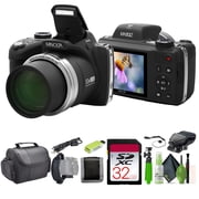 Minolta MN53Z 16MP Bridge Camera with 53x Optical Zoom Black - Includes 32GB Memory Card, Bag & Accessories