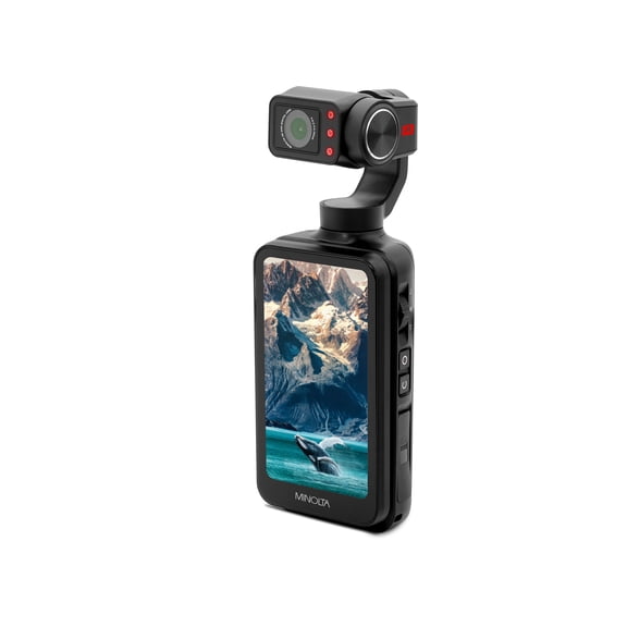 Minolta MN5KG100 5K Ultra HD / 48 MP 3-Axis Motorized Gimbal Showtime Camcorder