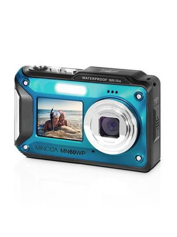 MN60WP-BL MN60WP 48 MP 4K Ultra HD Waterproof Camera with Wi-Fi & Dual LCD - Blue