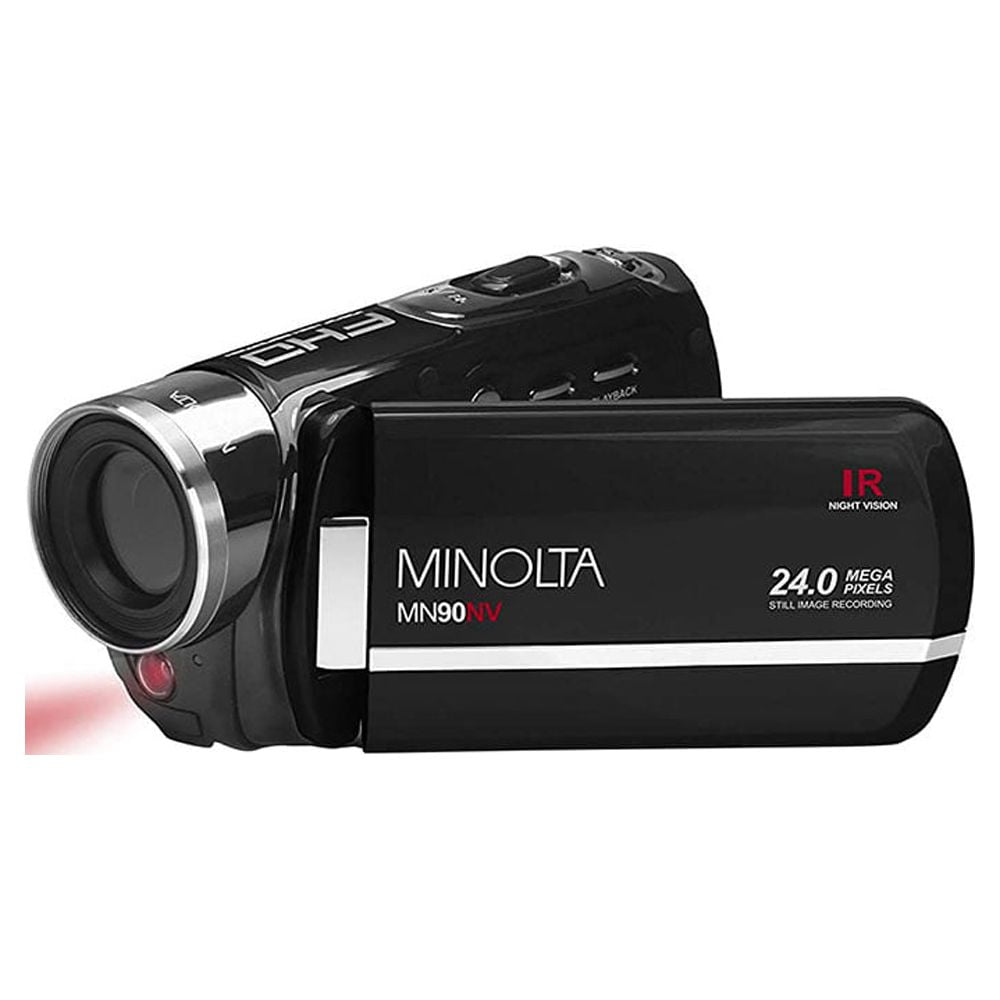 Minolta MN90NV 1080p Full HD Night Vision Camcorder, Black (Open Box