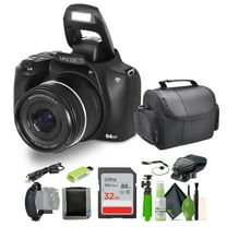 Minolta MNB10Z 64 Megapixel Auto Focus Digital Camera with 10x Optical Zoom, 4K Ultra HD Video Bundle Black