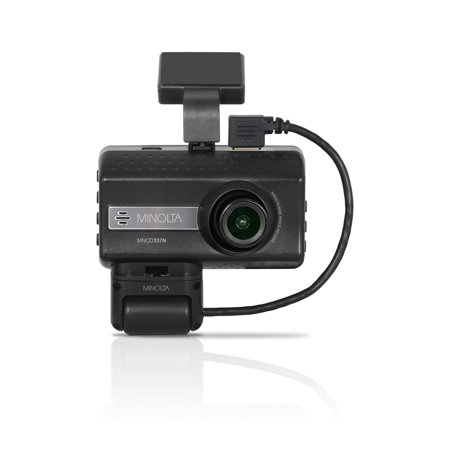 Minolta MNCD337N 2-Channel 1080P Car Camcorder w/3.0" LCD & Interior Camera (Black)