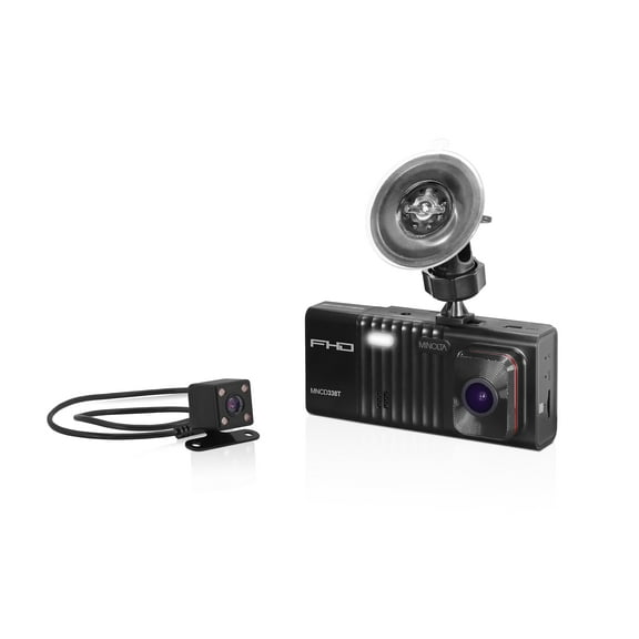 Minolta MNCD338T 3-Channel 1080P Dash Camera w/3.0" LCD & Rear Camera