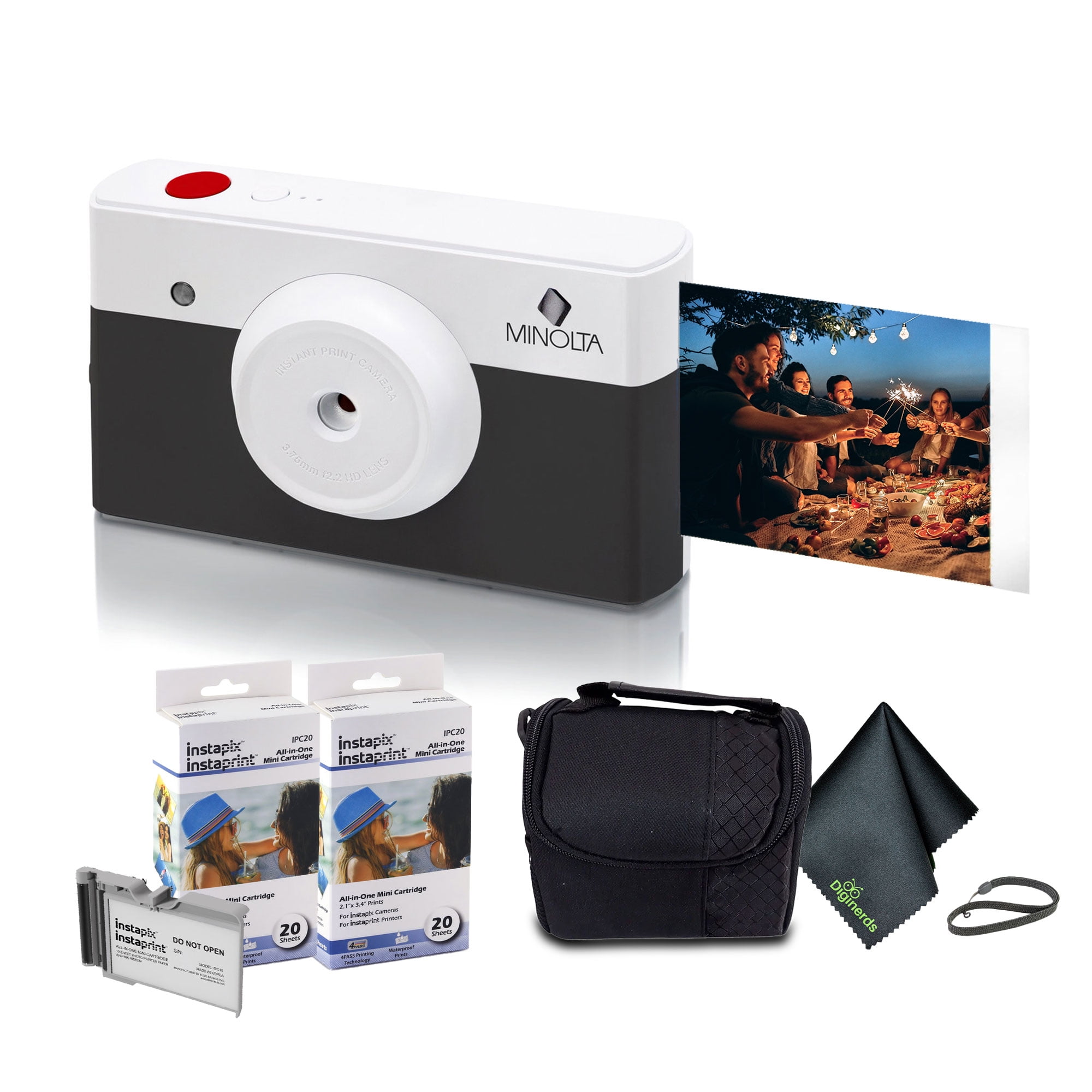 Inta Print Minolta MNCP10-CH Instapix 2 in 1 Instant Print Digital Camera ...
