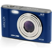 Minolta MND20-BL MND20 16x Digital Zoom 44 MP/2.7K Ultra HD Digital Camera (Blue)