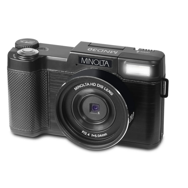 Minolta MND30 30 MP Digital Camera with 4x Zoom, 2.7K Quad HD