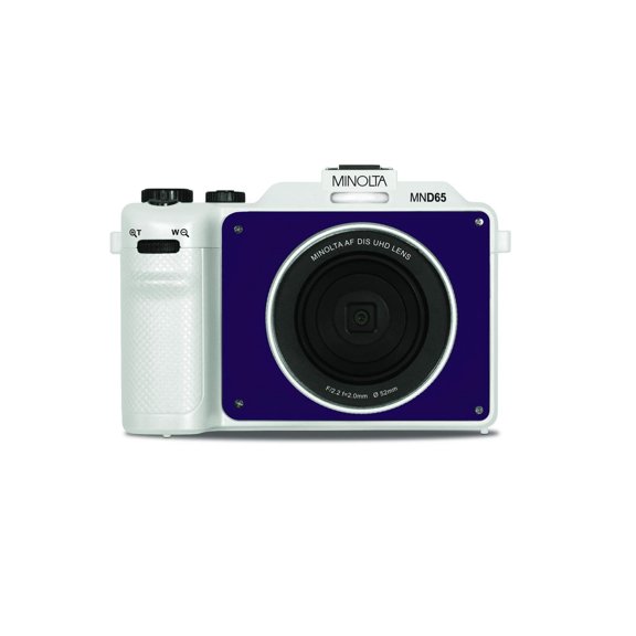 Minolta Minolta MND65 Selfie Shot Digital Camera, White with Purple Faceplate