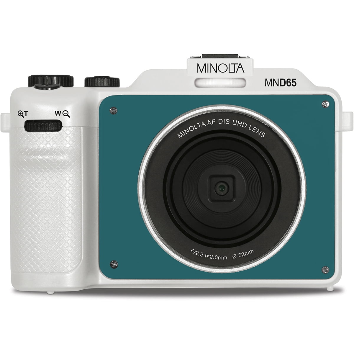 Minolta Minolta MND65 Selfie Shot Digital Camera, White with Teal Faceplate
