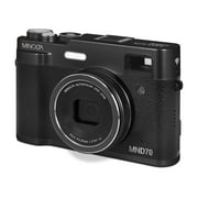 Minolta MND70 Retro 48 MP Autofocus Digital Camera with 5K Ultra HD Video, Rear Selfie Lens & WiFi, Black