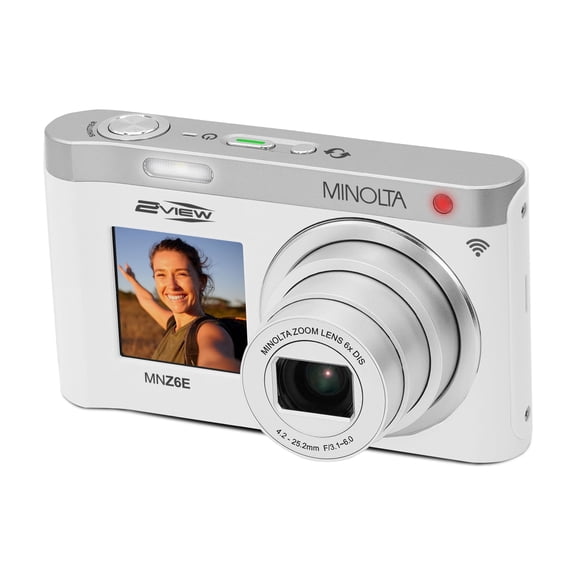 Minolta MNZ6E 64MP / 4K Ultra HD / Dual Screen Compact Camera (White)