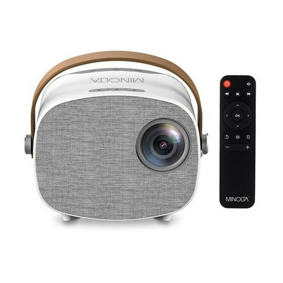 Minolta Mini LCD Projector with 120 Inch 1080P Resolution Image Projection